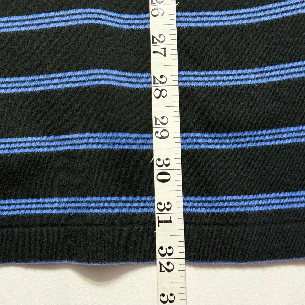 * SOLD * Polo by Ralph Lauren Men's Polo Size L Shirt Black & Blue Stripes - Picture 7 of 8